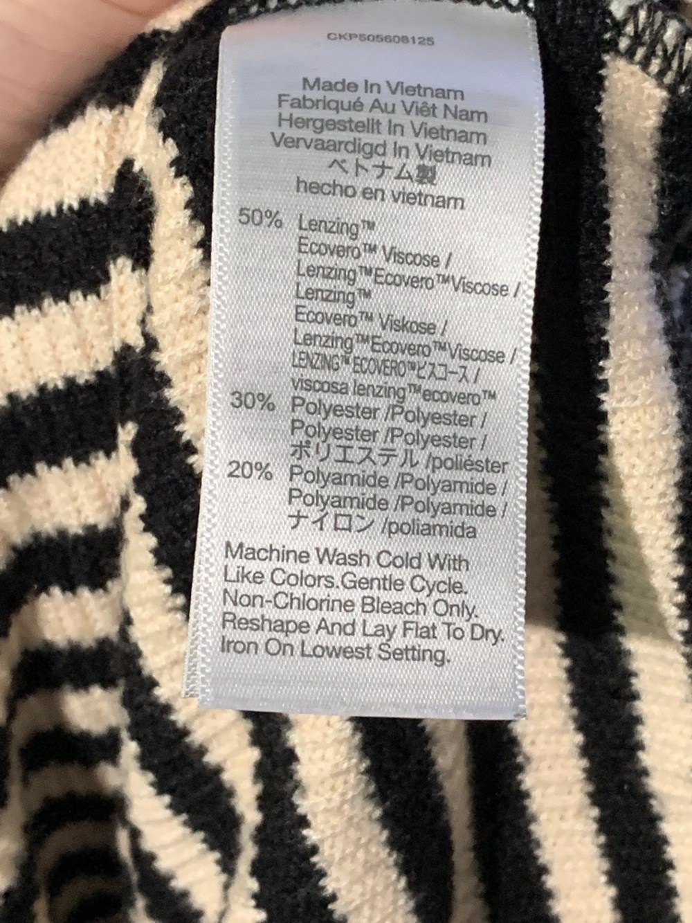 Madewell Boatneck Drop Shoulder Striped Knit Top Black Ivory Size Small - Picture 6 of 8